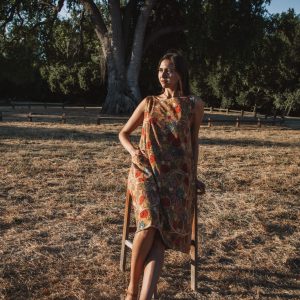 Pita criss cross shoulder dress